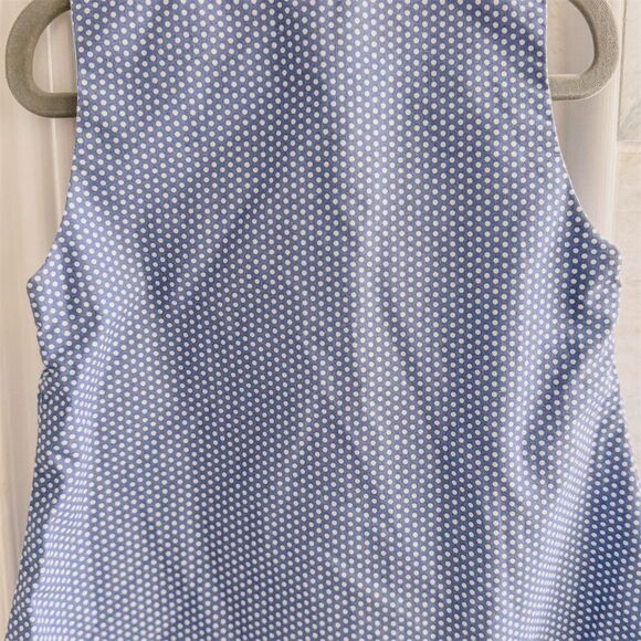 Smocked Giraffe Girls Blue Polka Dot Dress w/ Pink Elephant Embroidery Size 2 - Picture 8 of 11